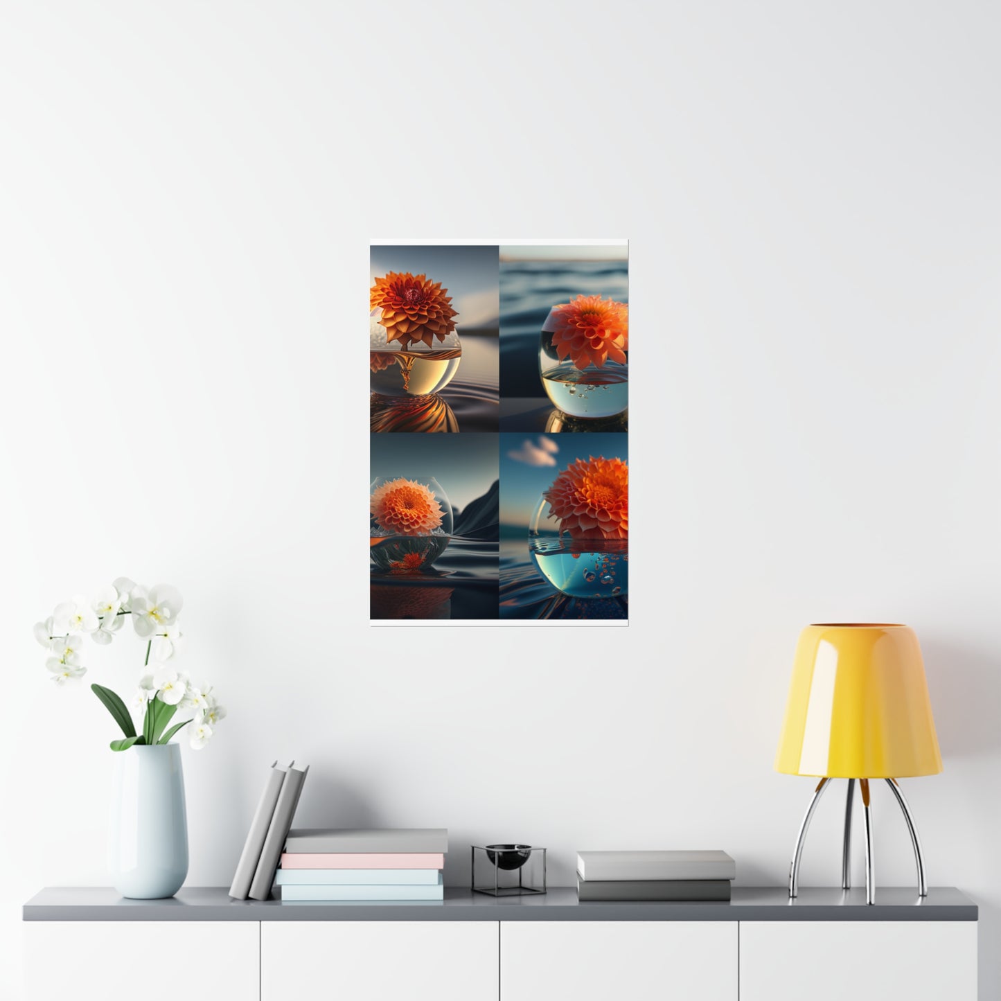 Premium Matte Vertical Posters Dahlia Orange 5