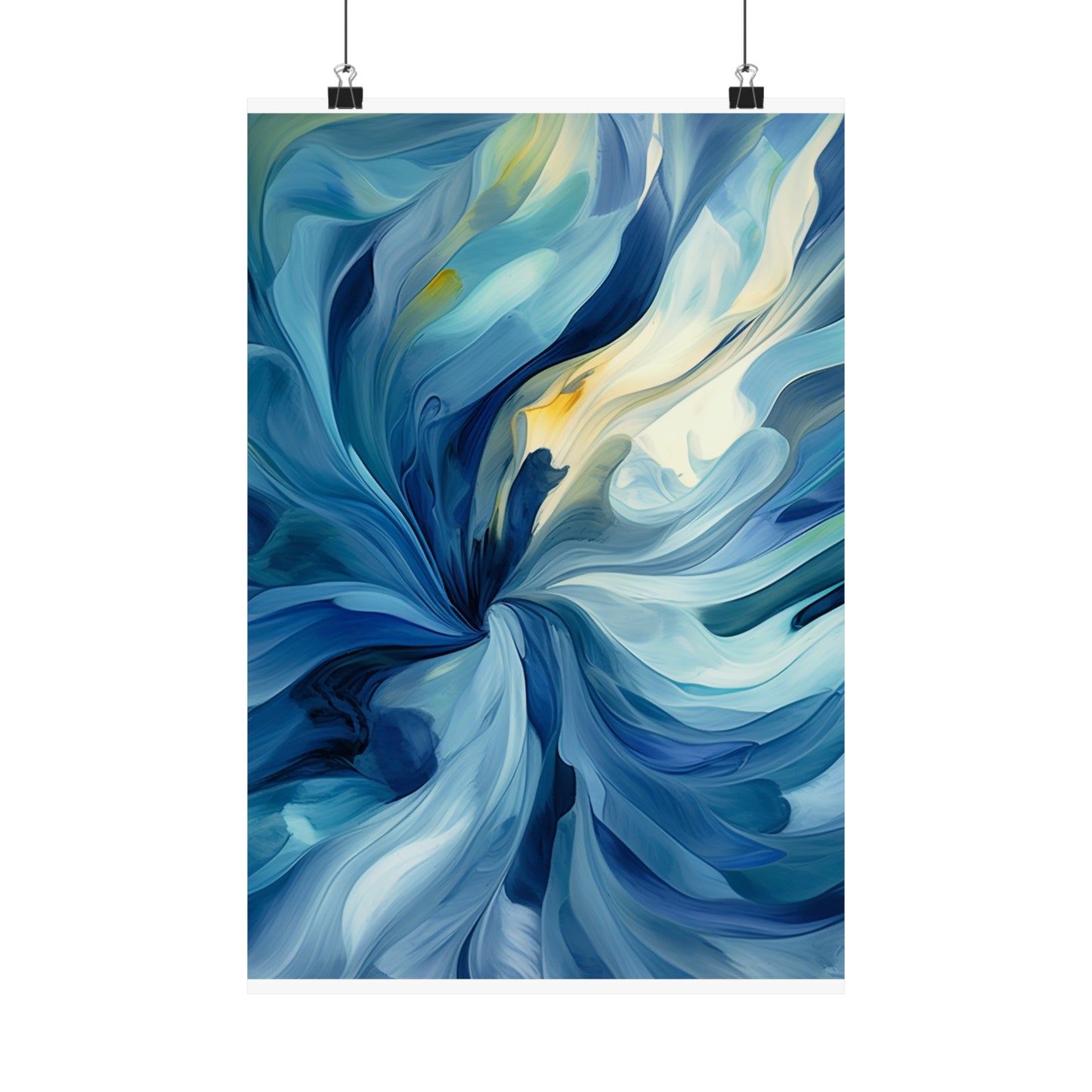 Premium Matte Vertical Posters Blue Tluip Abstract 4