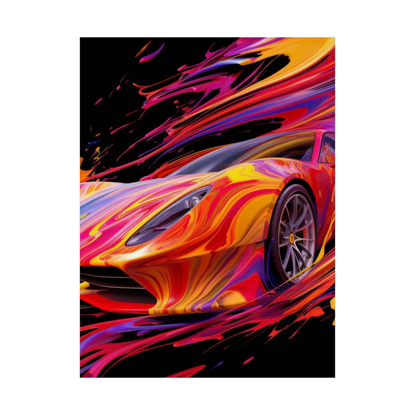 Premium Matte Vertical Posters Ferrari Water Fusion 2