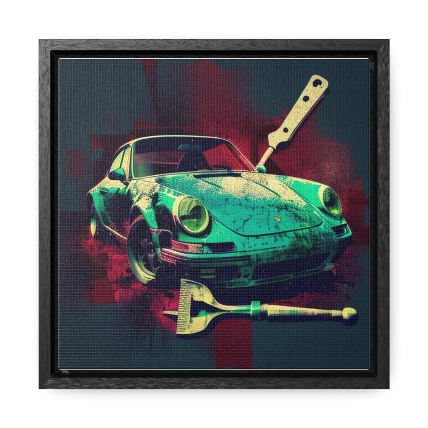 Gallery Canvas Wraps, Square Frame Porsche Abstract 4
