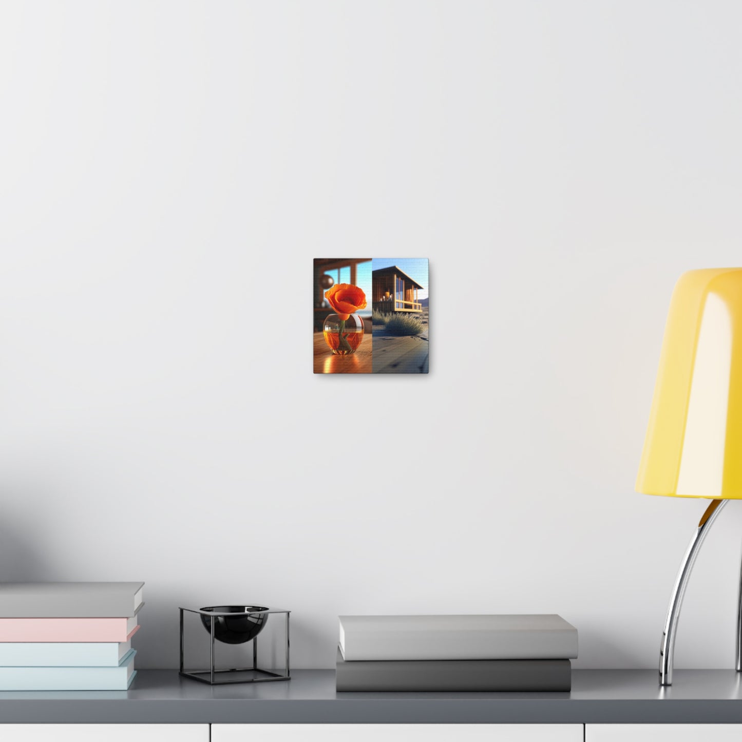 Canvas Gallery Wraps Poppy in a Glass Vase 3