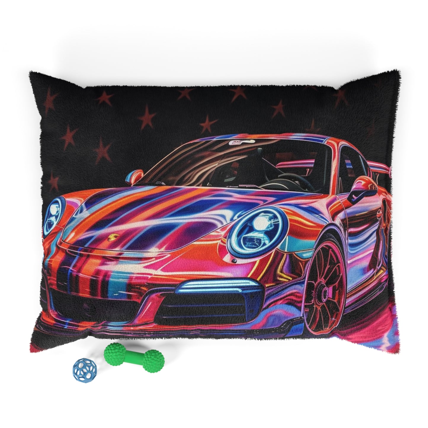 Pet Bed American Flag Colored Porsche 4