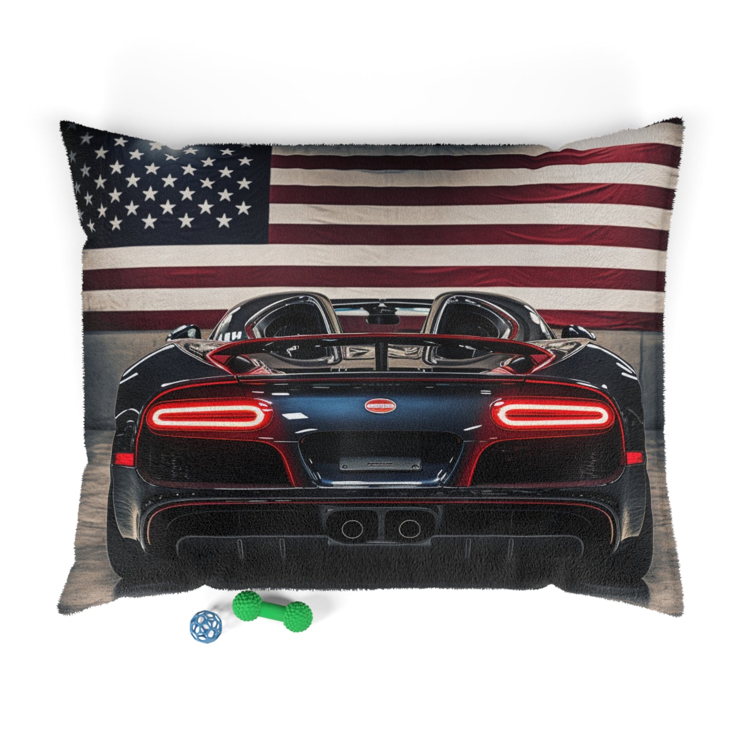 Pet Bed American Flag Background Bugatti 4