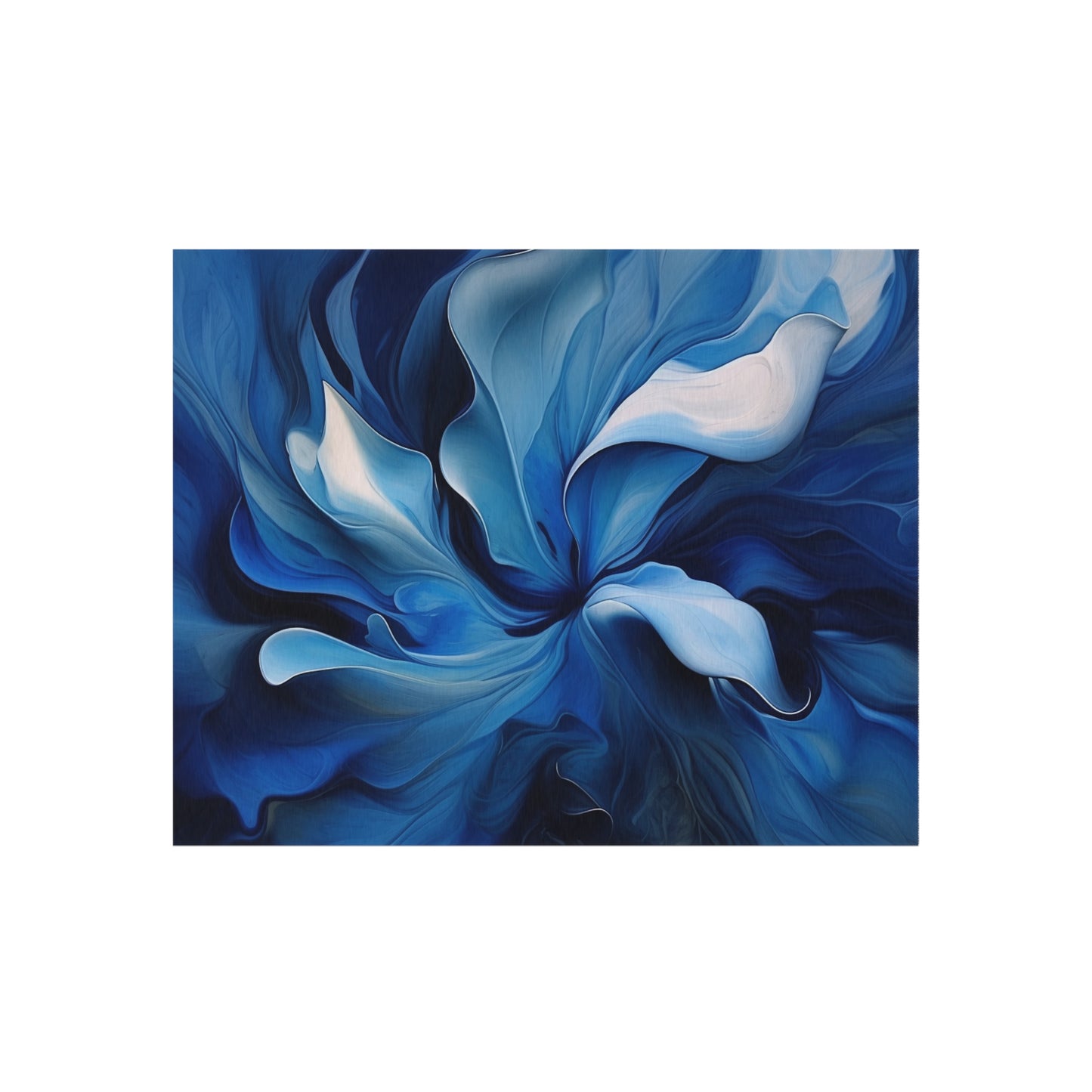 Outdoor Rug  Abstract Blue Tulip 4