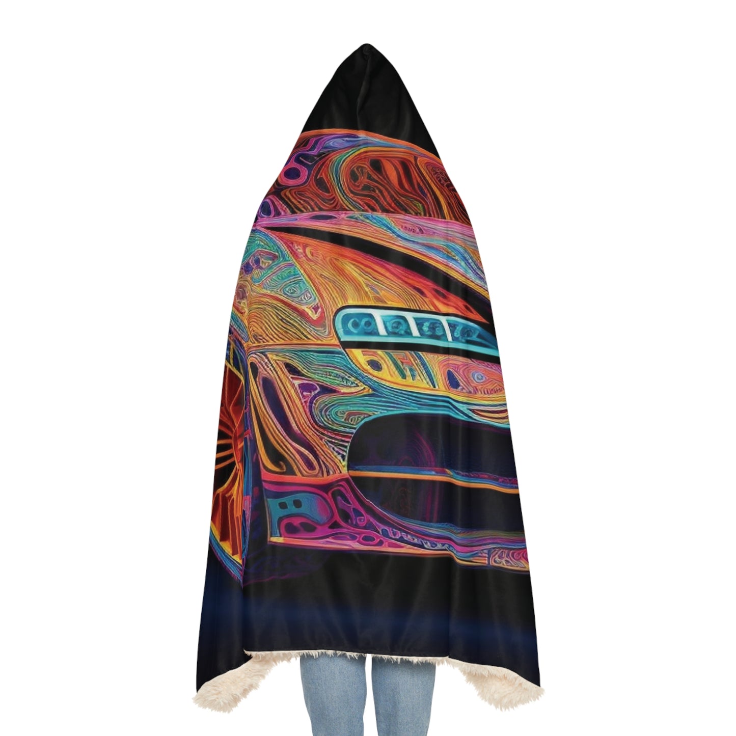 Snuggle Hooded Blanket Bugatti Abstract Concept 1