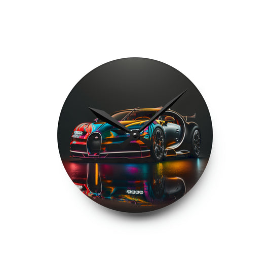 Acrylic Wall Clock Bugatti Chiron Super 2