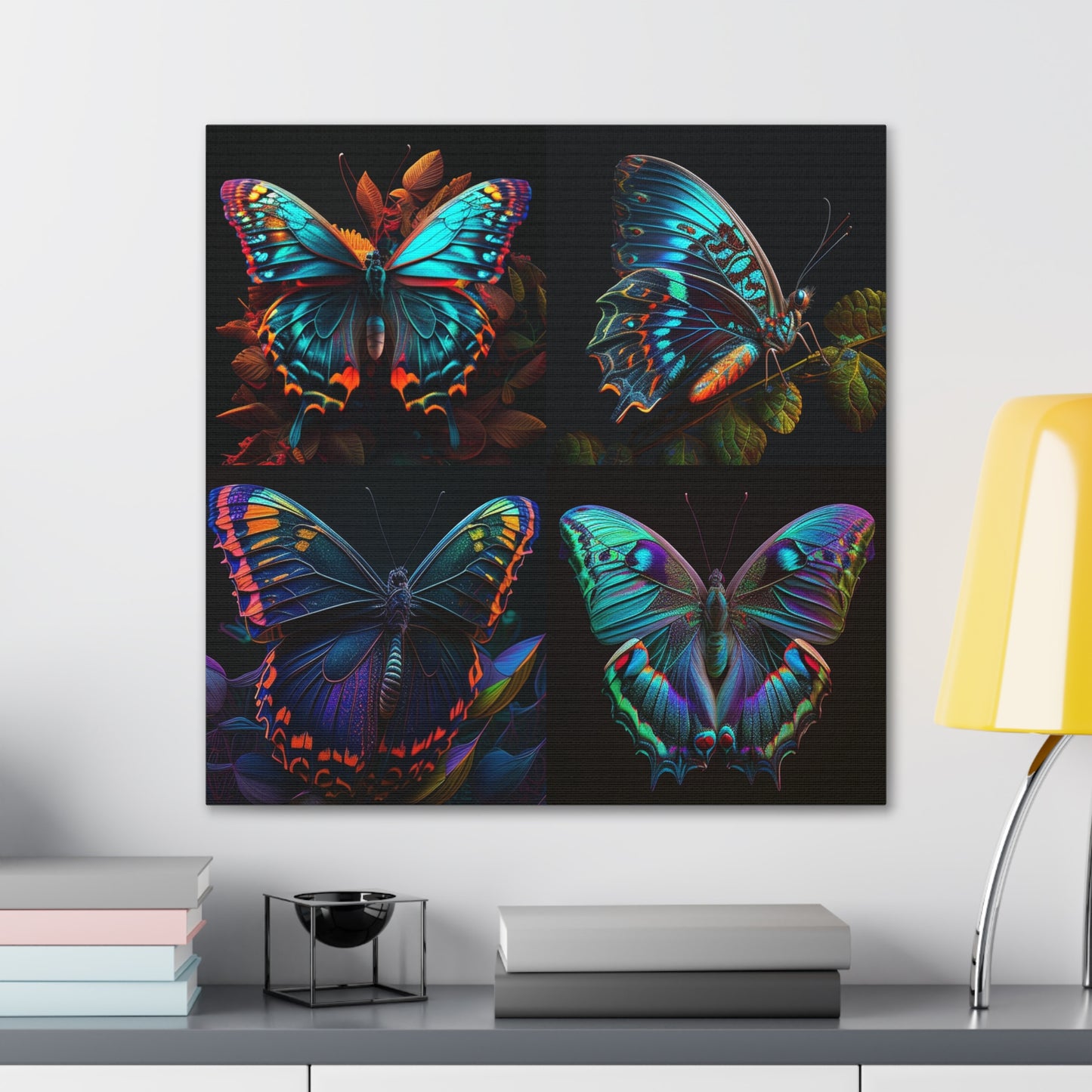 Canvas Gallery Wraps Hue Neon Butterfly 5