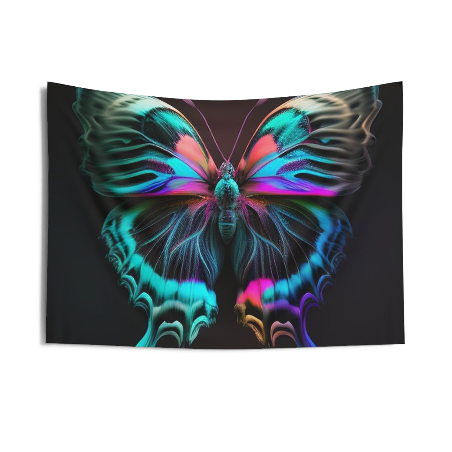 Indoor Wall Tapestries Neon Butterfly Fusion 3