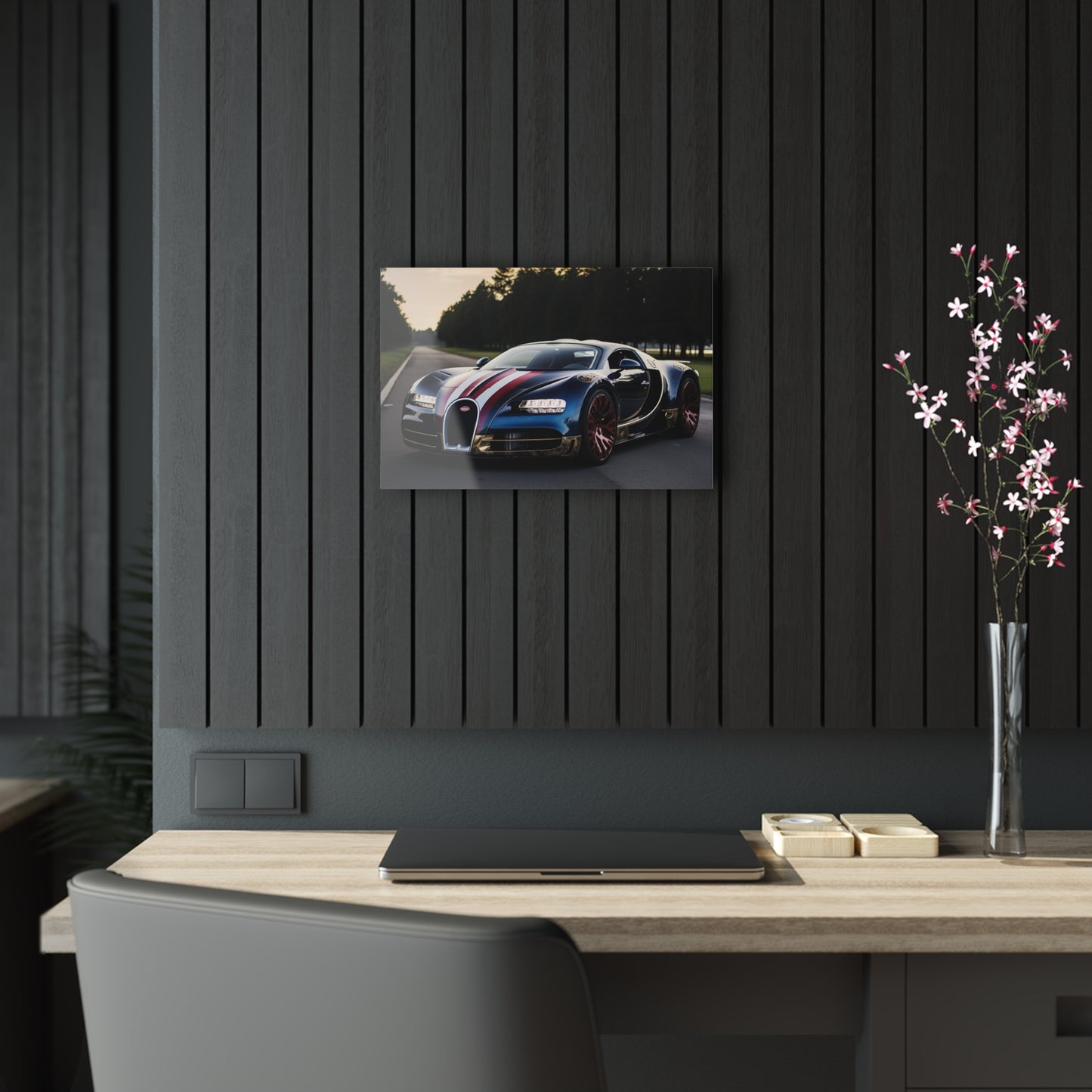 Acrylic Prints Bugatti Flag American 1