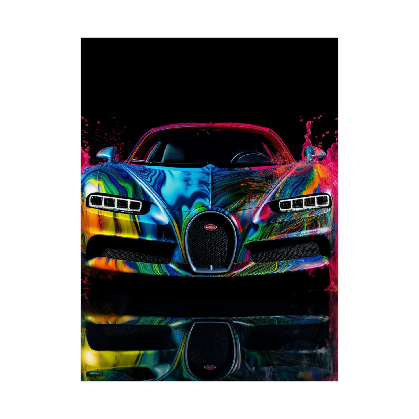 Premium Matte Vertical Posters Bugatti Water 4