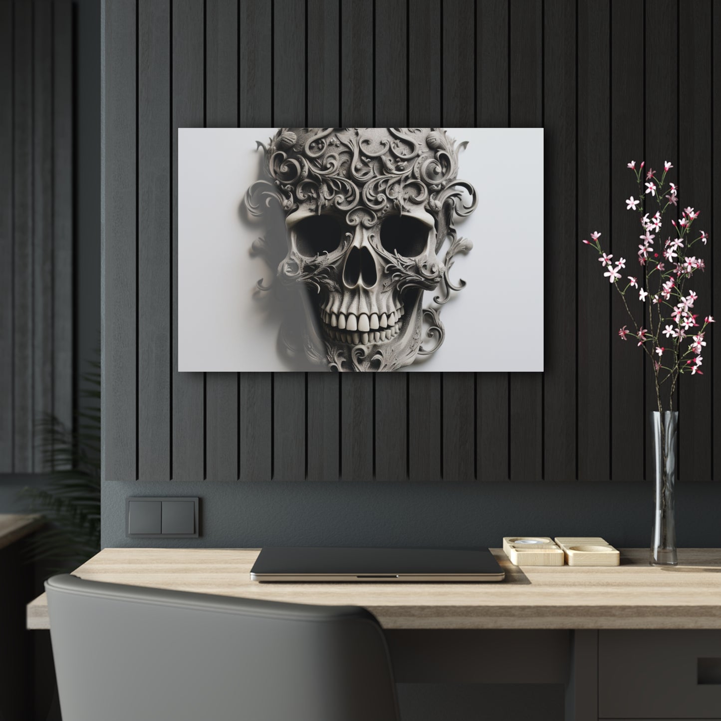 Acrylic Prints Skull Treble Clef 2