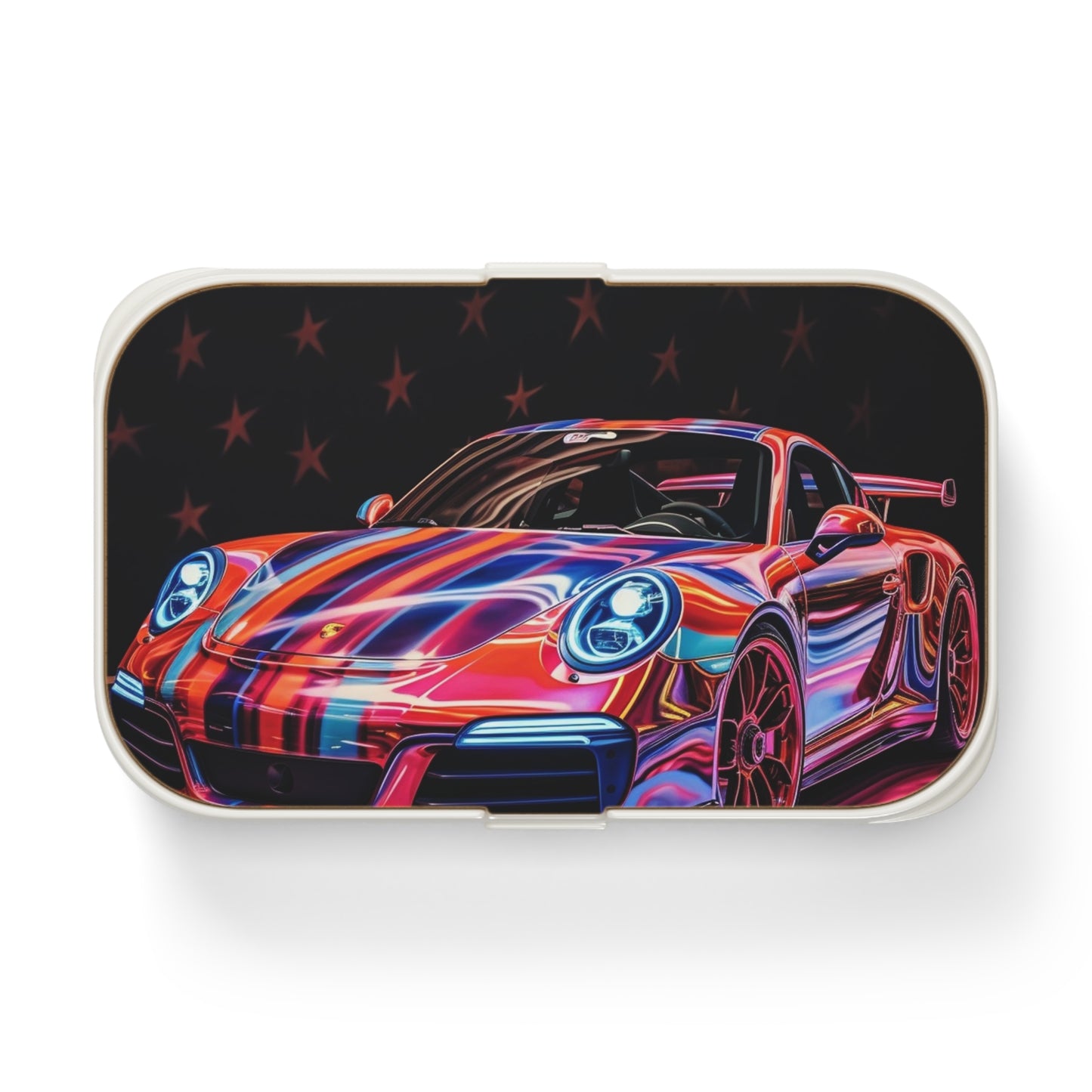 Bento Lunch Box American Flag Colored Porsche 2