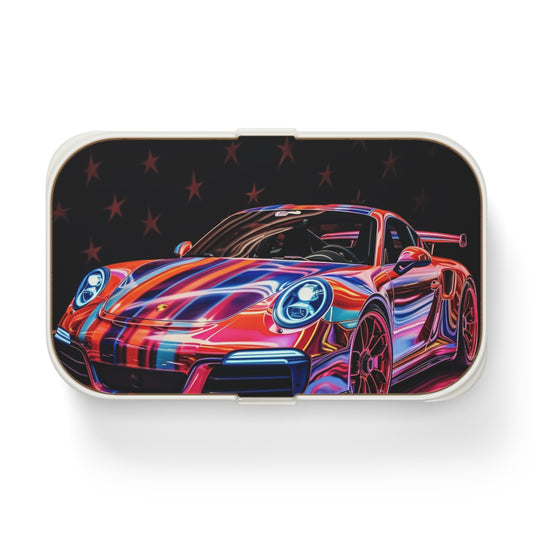 Bento Lunch Box American Flag Colored Porsche 2