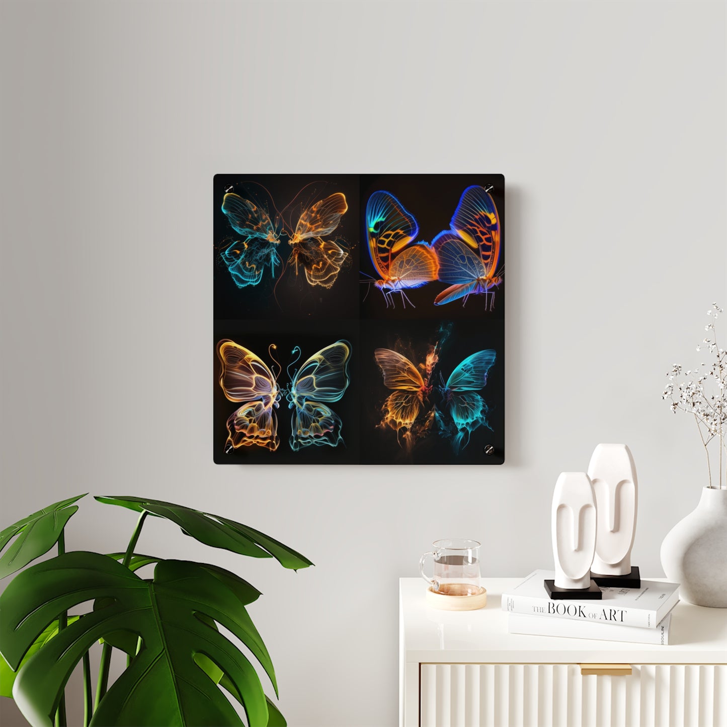 Acrylic Wall Art Panels Neon Glo Butterfly 5