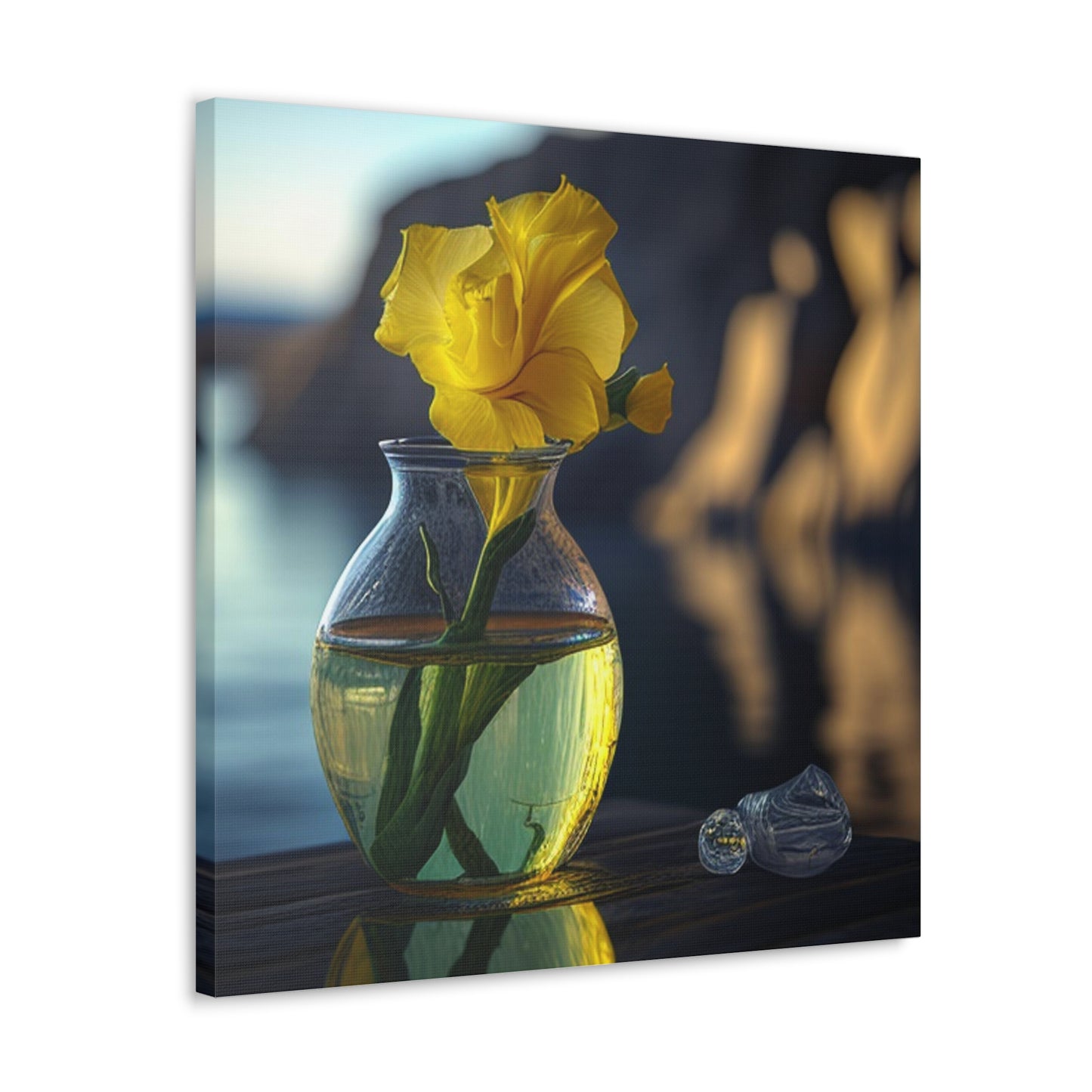 Canvas Gallery Wraps Yellow Gladiolus glass 3