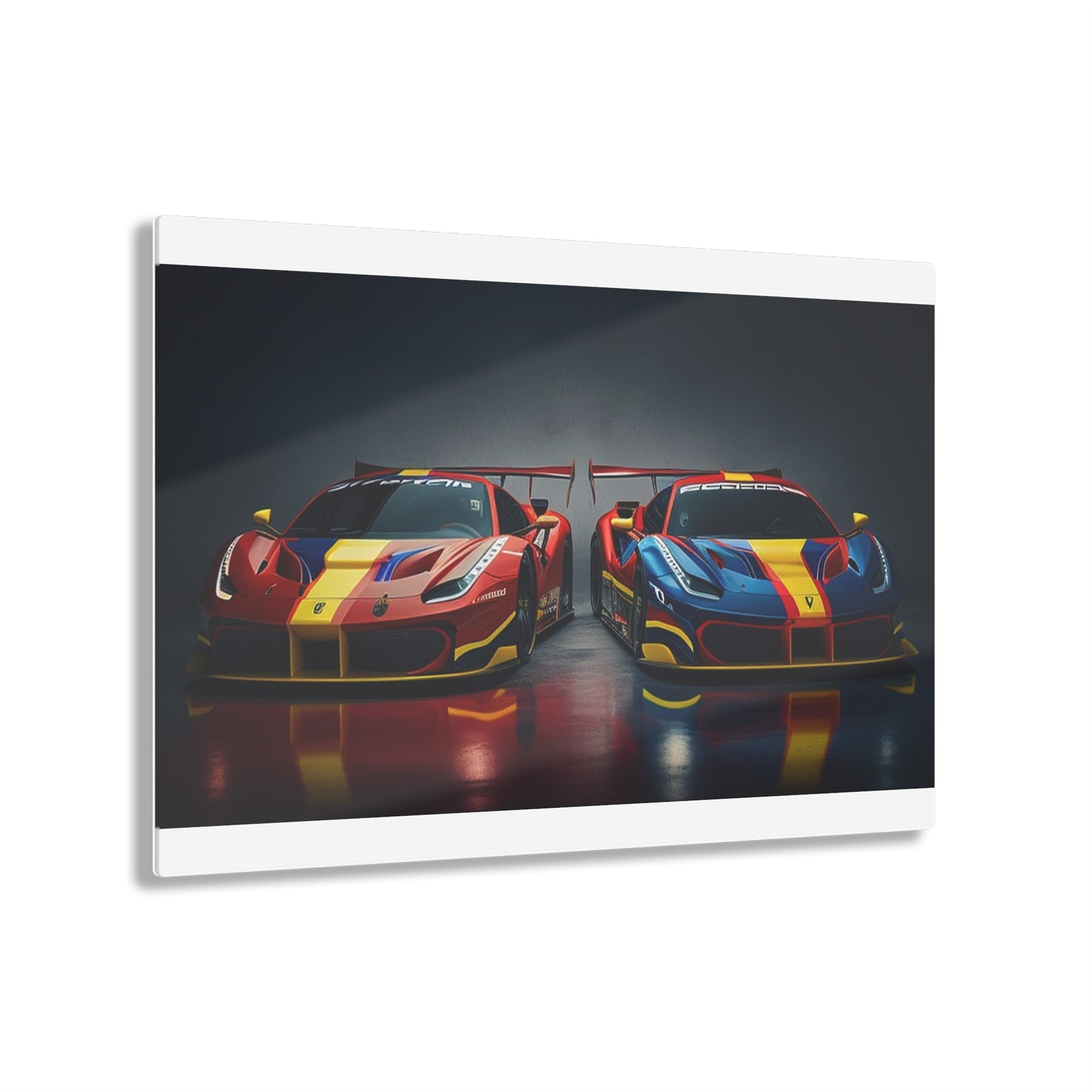 Acrylic Prints Ferrari Red Blue 4