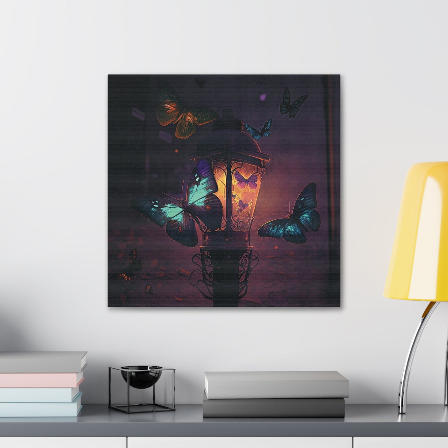 Canvas Gallery Wraps Street Light Butterfly 4