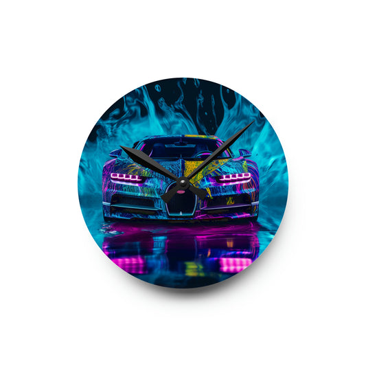 Acrylic Wall Clock Bugatti Water 2