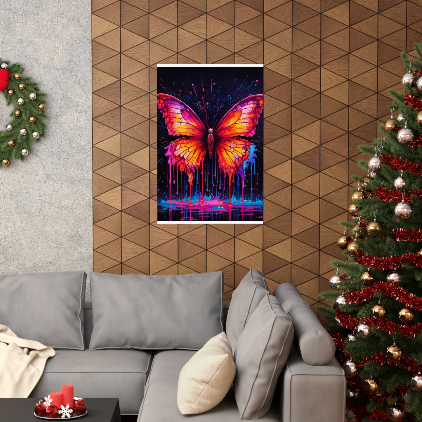 Premium Matte Vertical Posters Pink Butterfly Flair 4