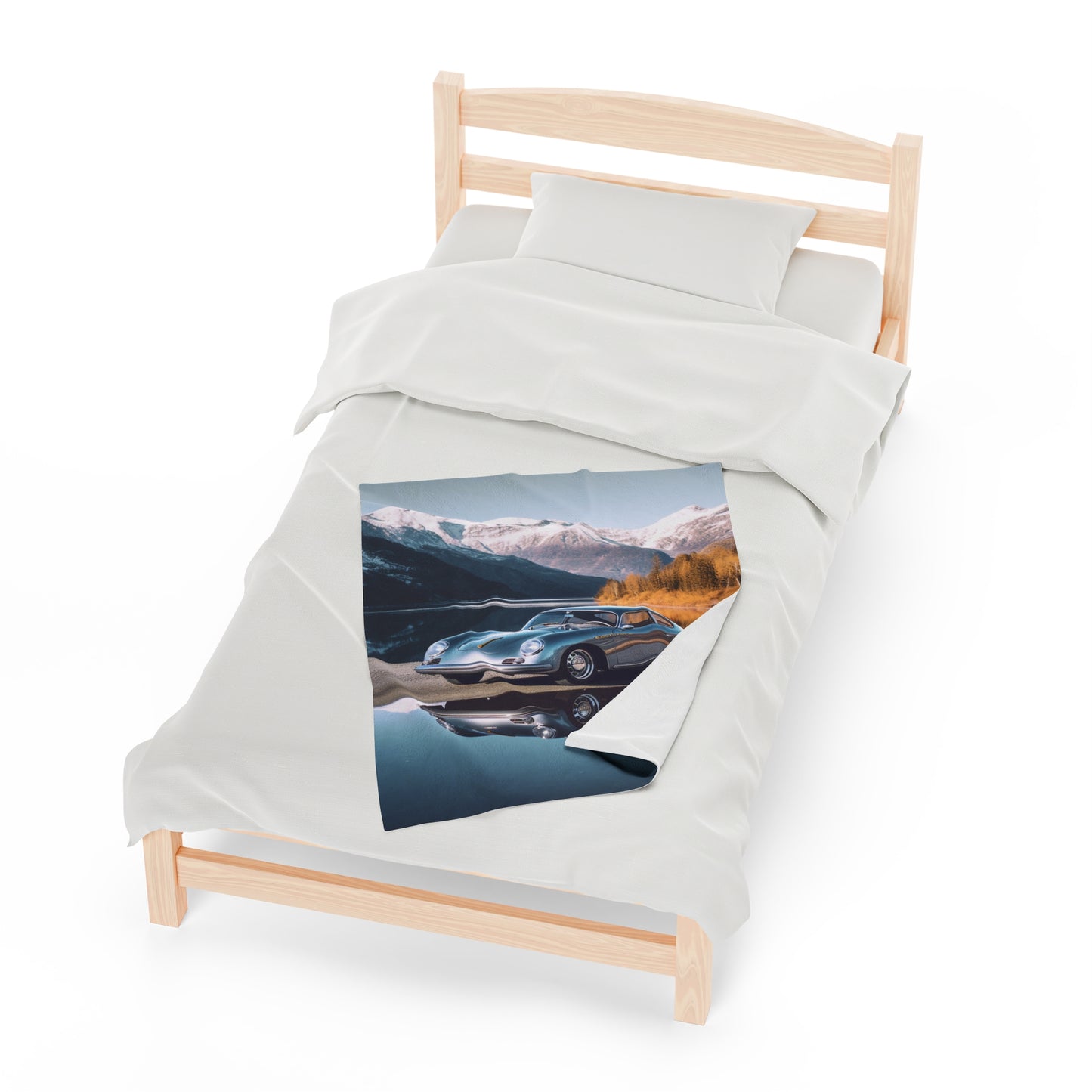 Velveteen Plush Blanket Porsche Lake 1