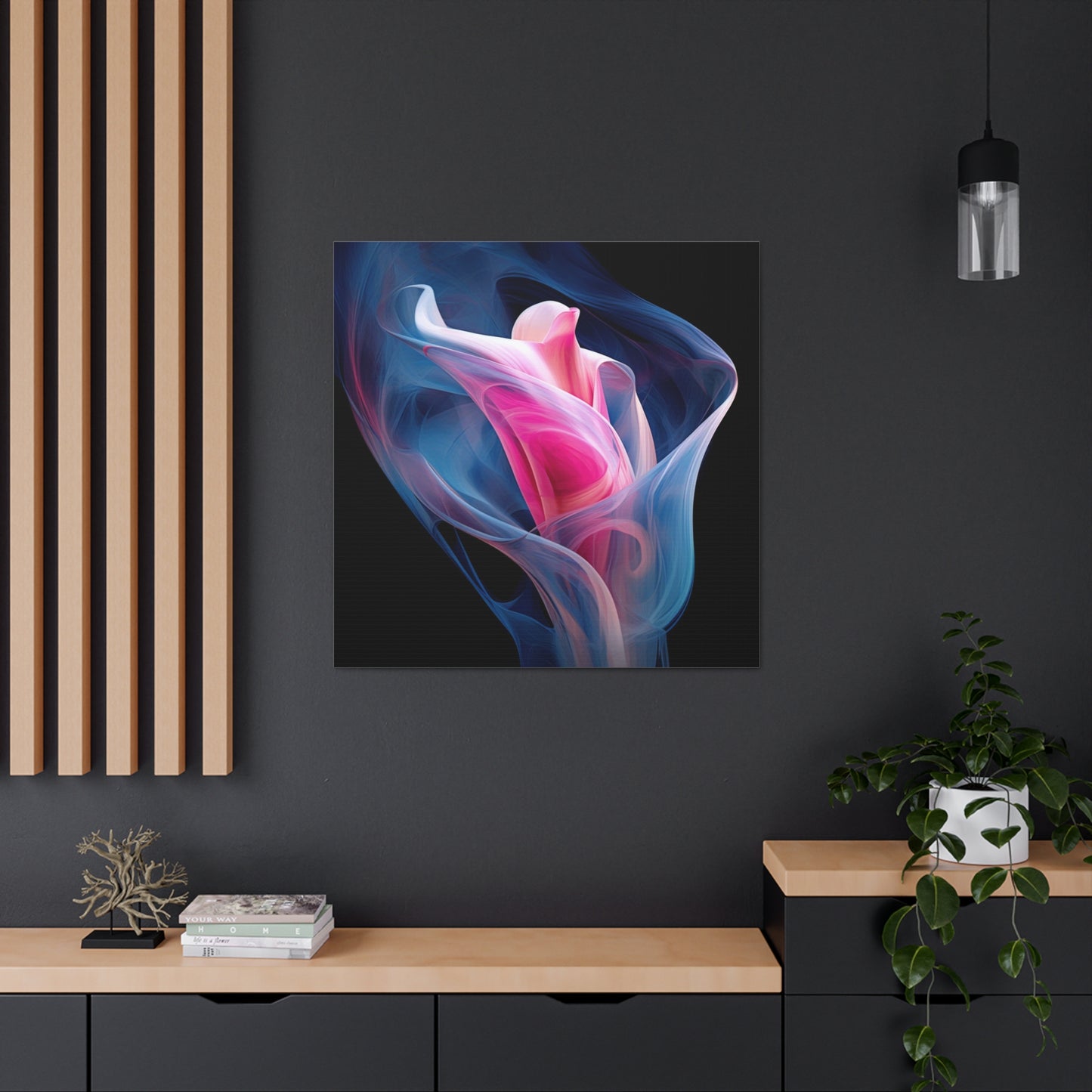 Canvas Gallery Wraps Pink & Blue Tulip Rose 3