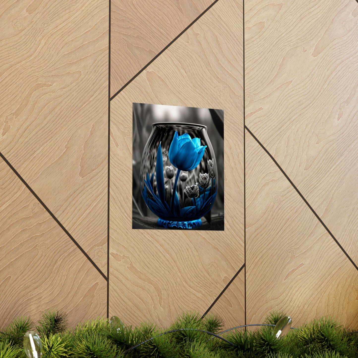 Premium Matte Vertical Posters Tulip Blue 4