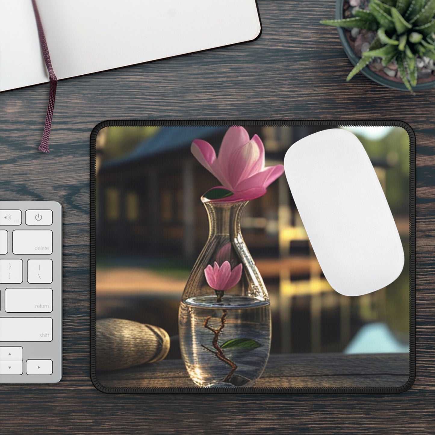 Gaming Mouse Pad  Magnolia in a Glass vase 4