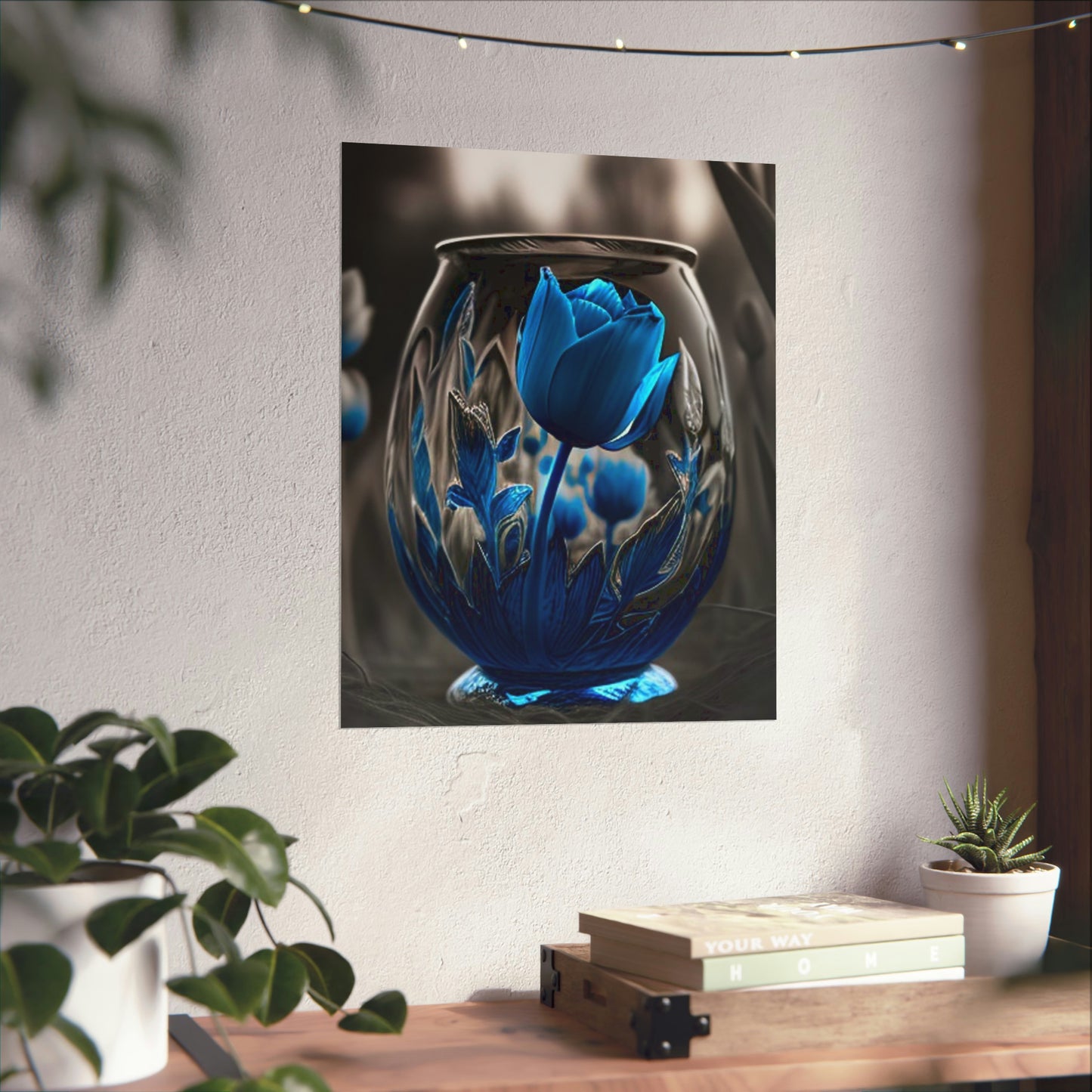 Premium Matte Vertical Posters Tulip Blue 2