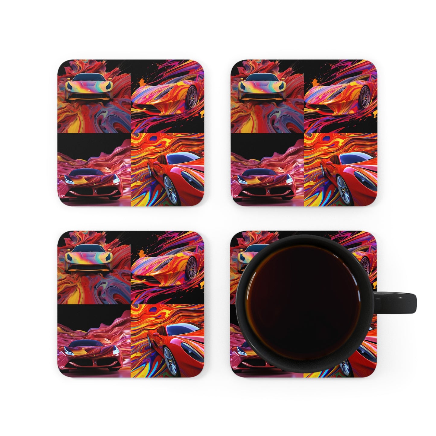 Corkwood Coaster Set Ferrari Water Fusion 5