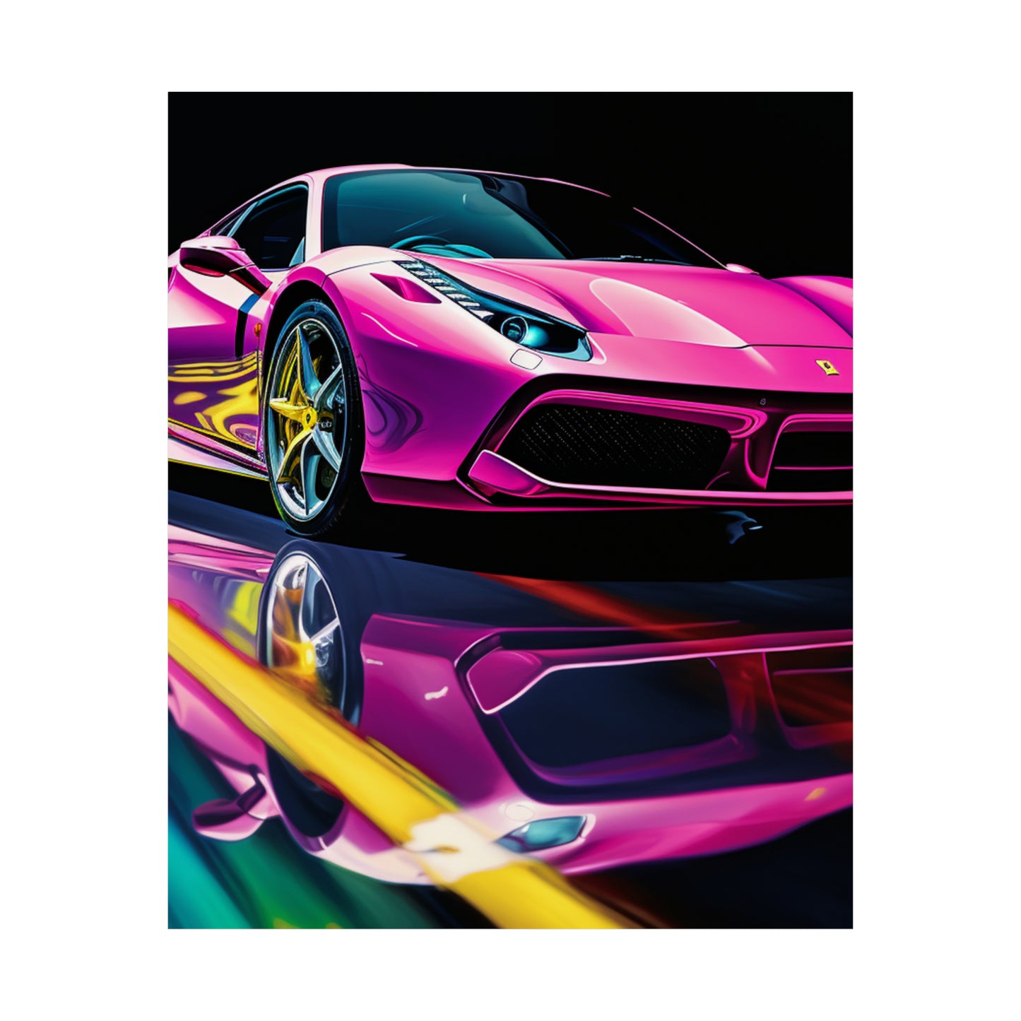 Premium Matte Vertical Posters Ferrari Flair Macro 4