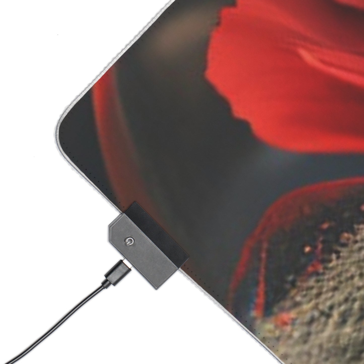 LED Gaming Mouse Pad Red Anemone in a Vase 3