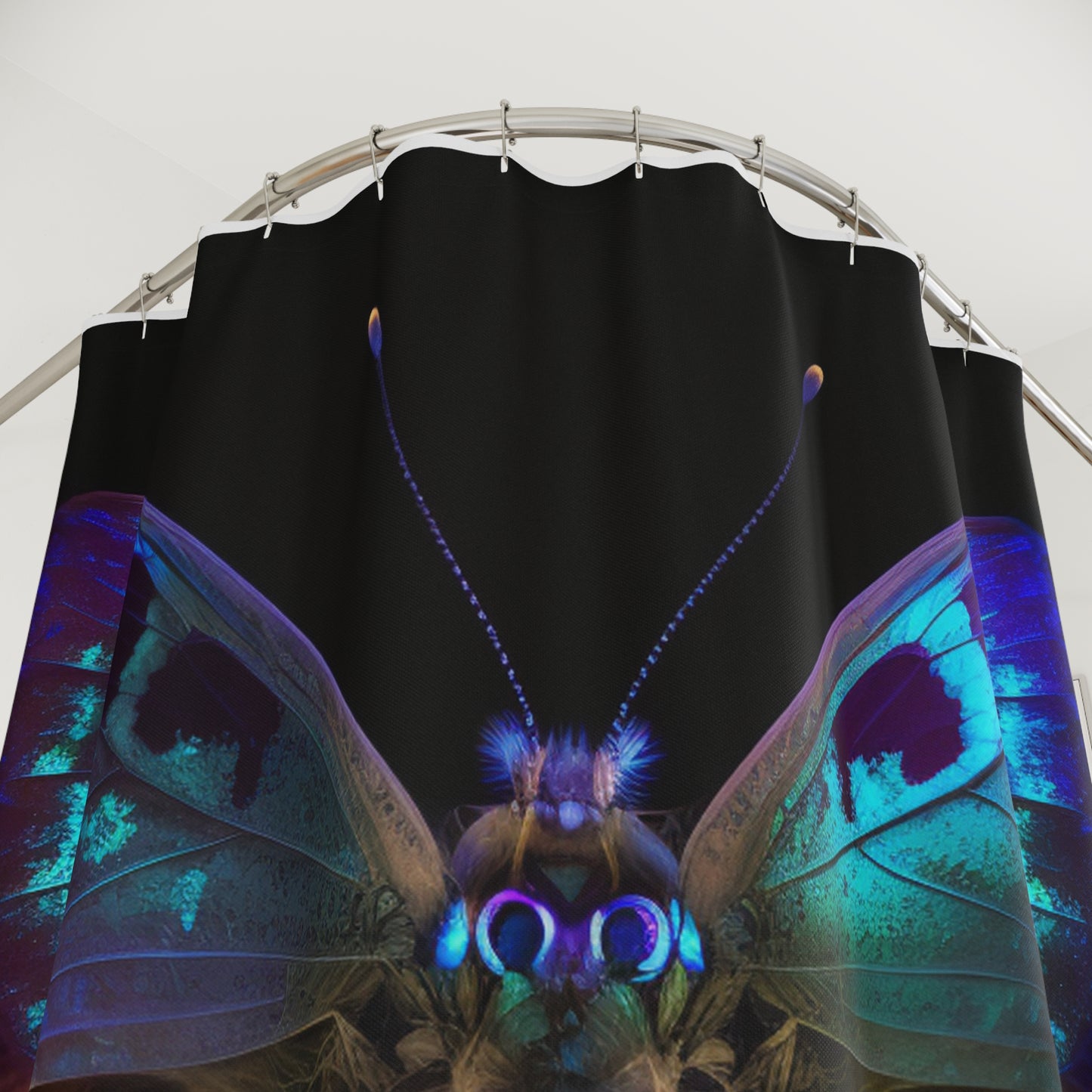 Polyester Shower Curtain Neon Hue Butterfly 4