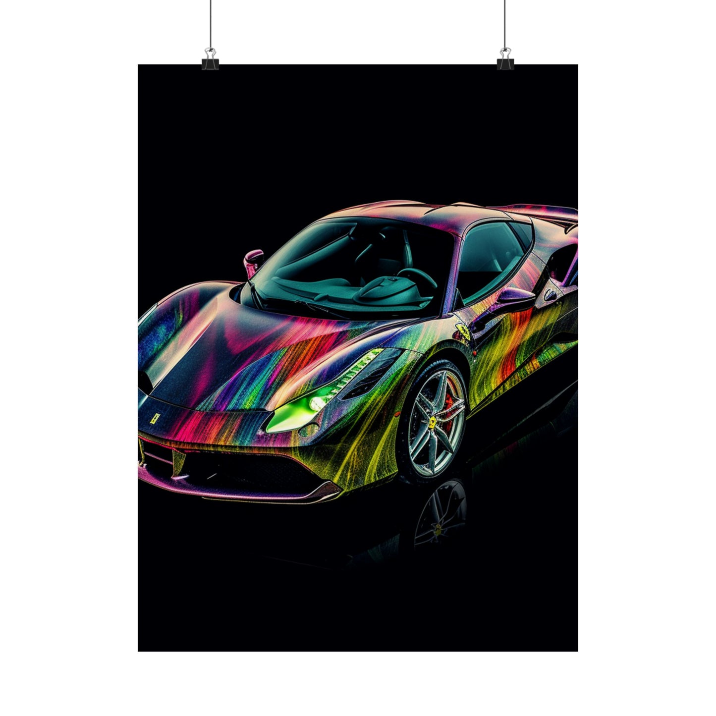 Premium Matte Vertical Posters Ferrari Color 3