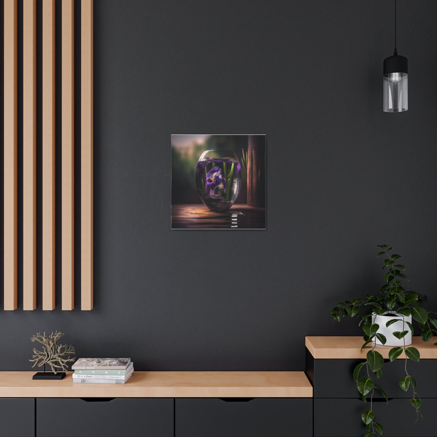 Canvas Gallery Wraps Purple Iris in a vase 4
