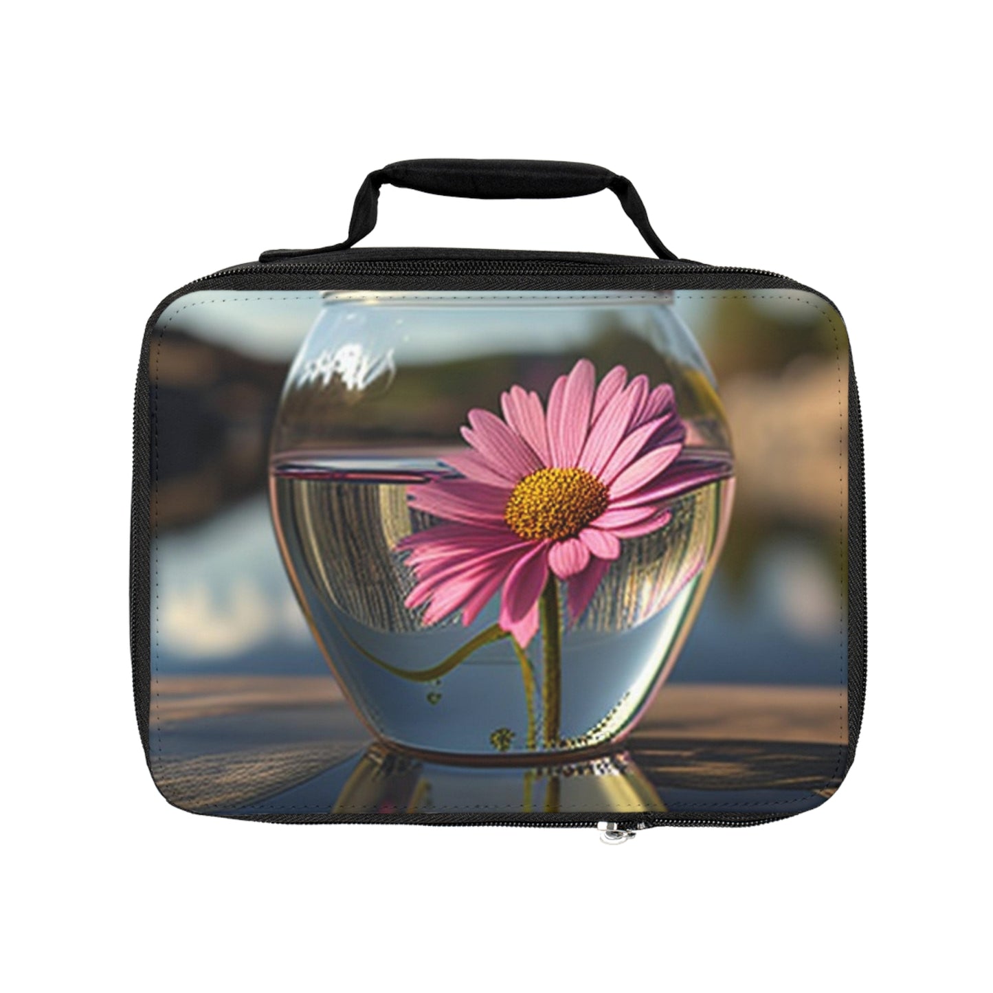 Lunch Bag Pink Daisy 3