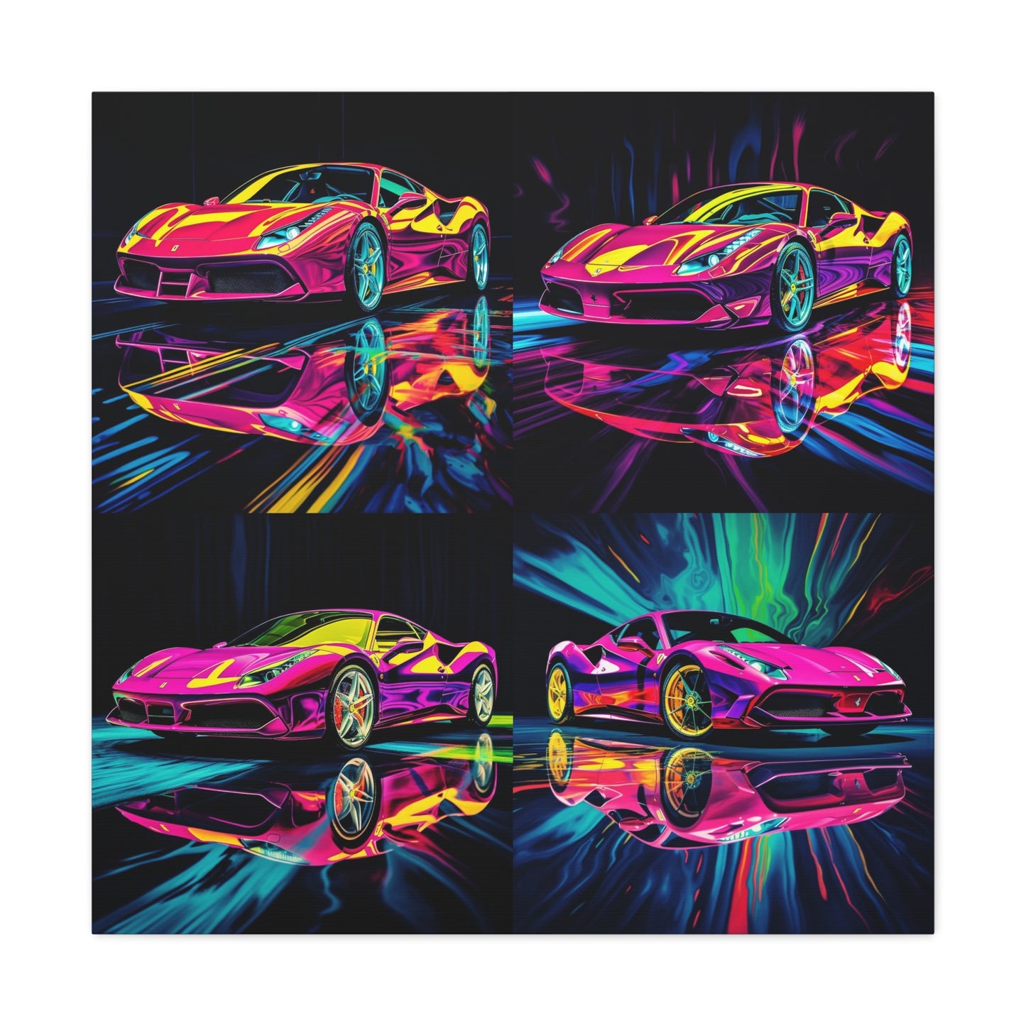 Canvas Gallery Wraps Pink Ferrari Macro 5