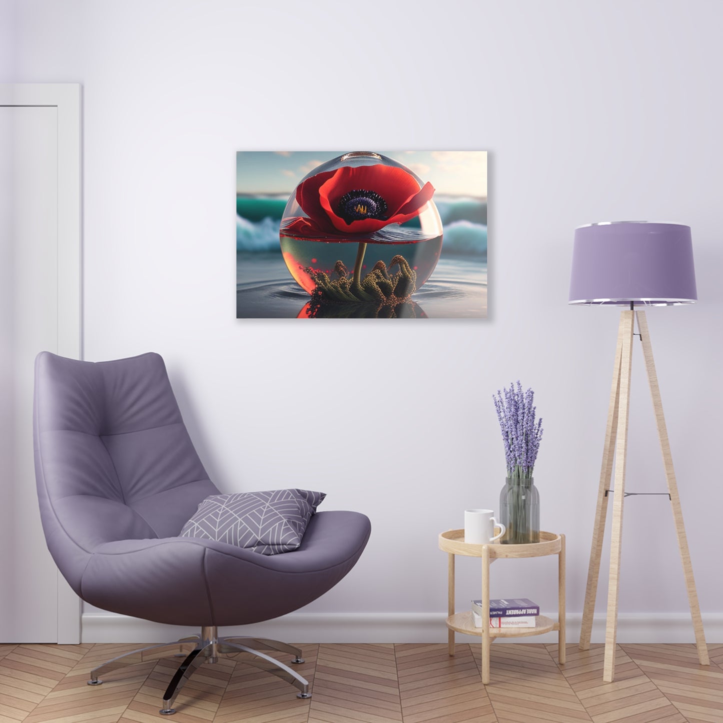 Acrylic Prints Red Anemone in a Vase 4