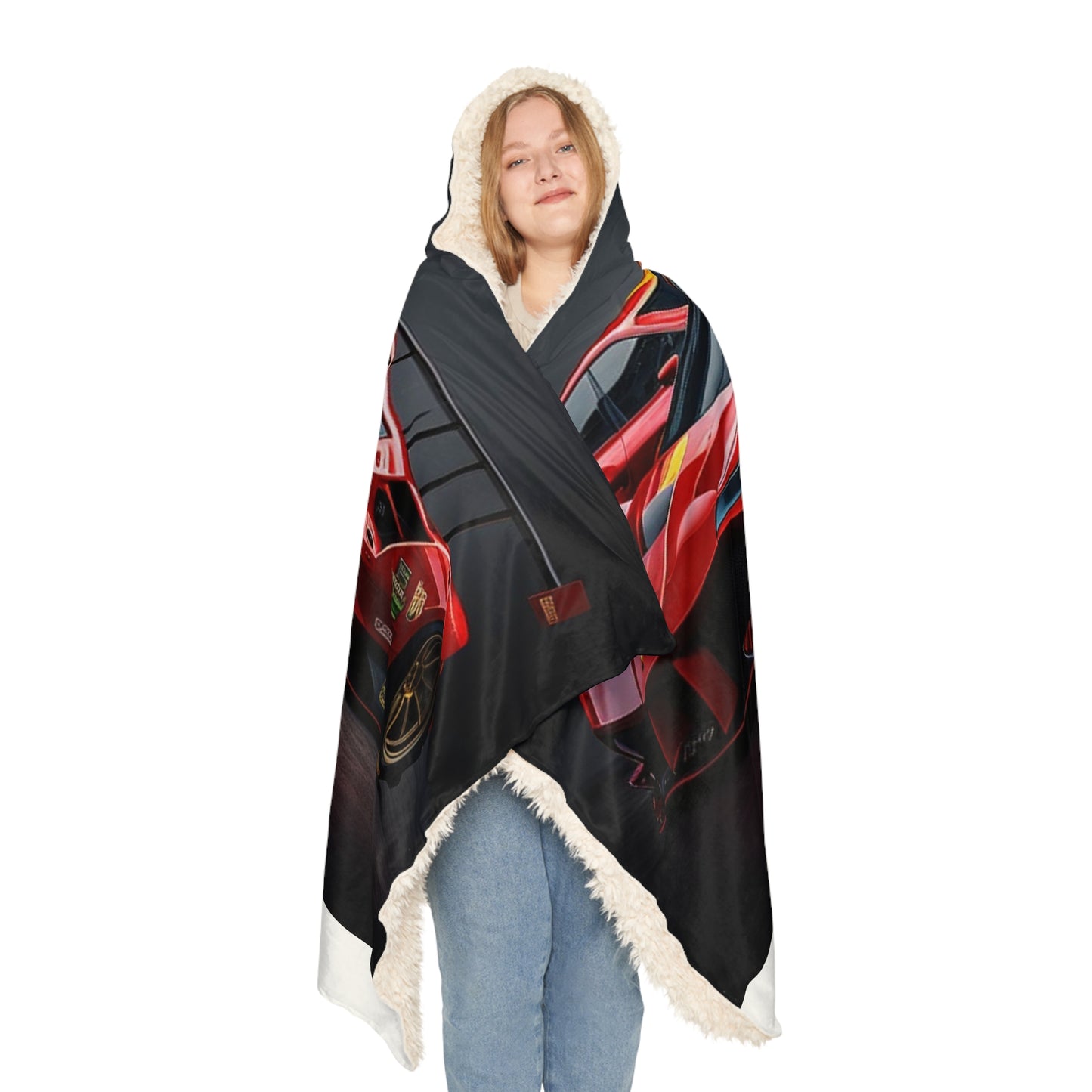 Snuggle Hooded Blanket Ferrari Red 2