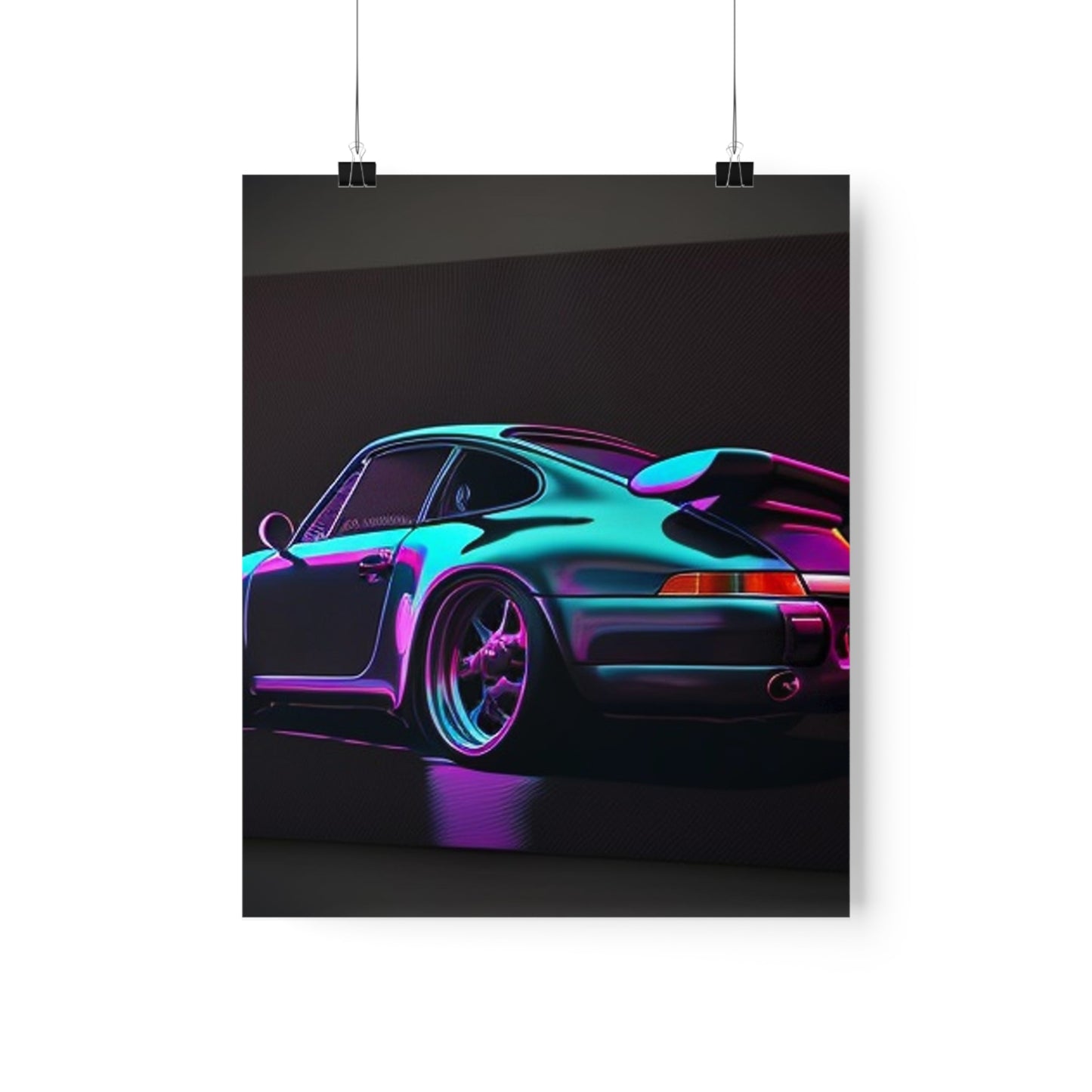 Premium Matte Vertical Posters Porsche Purple 2