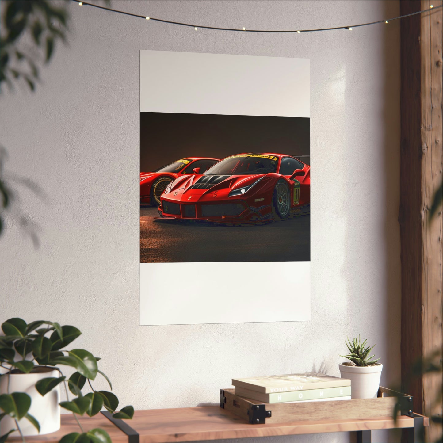 Premium Matte Vertical Posters Ferrari Red 4