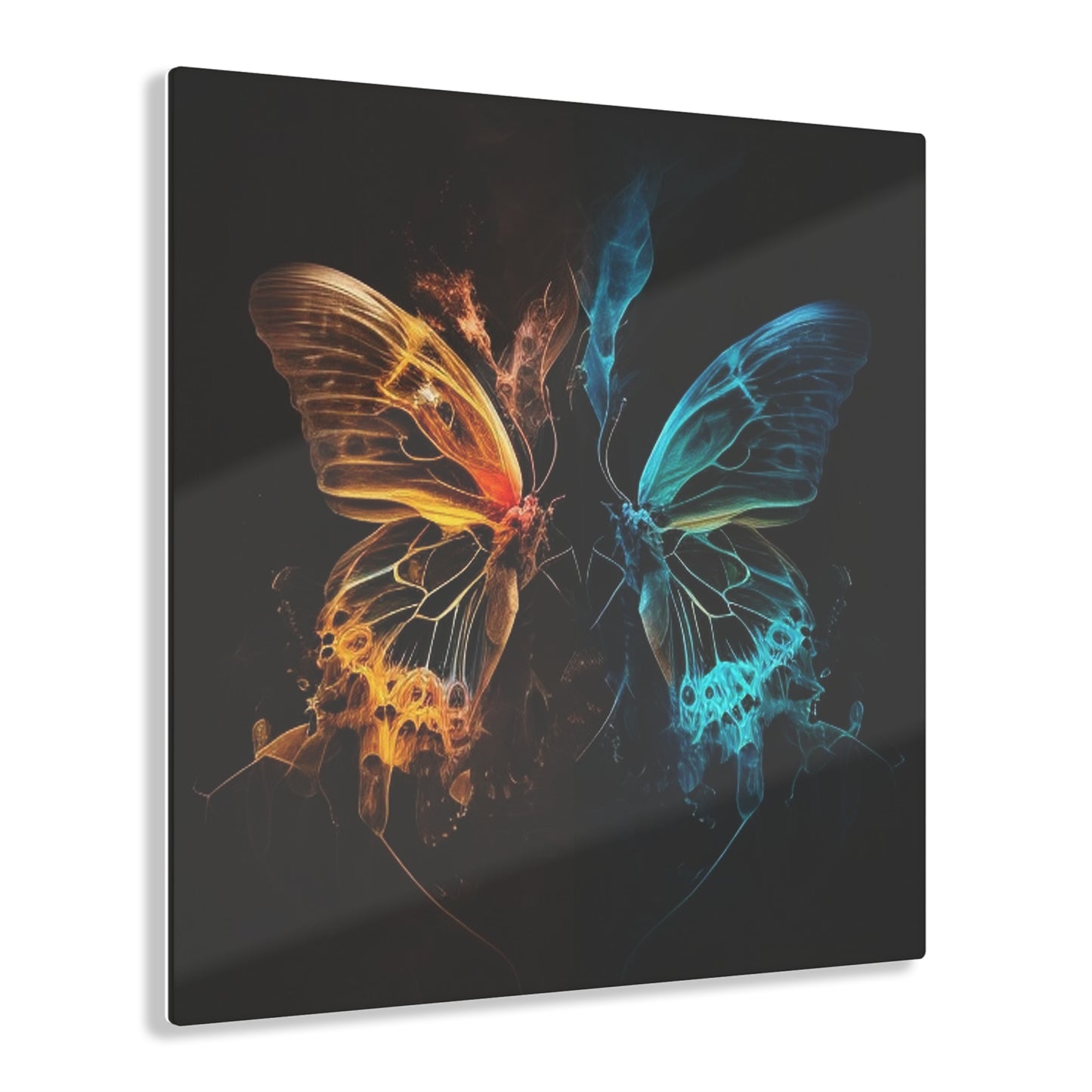 Acrylic Prints Kiss Neon Butterfly 3