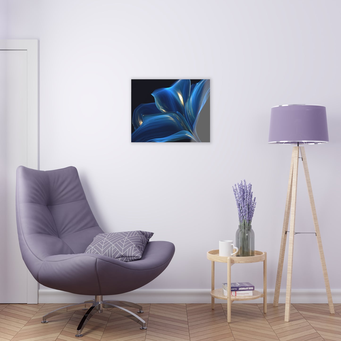 Acrylic Prints Abstract Blue Tulip 1