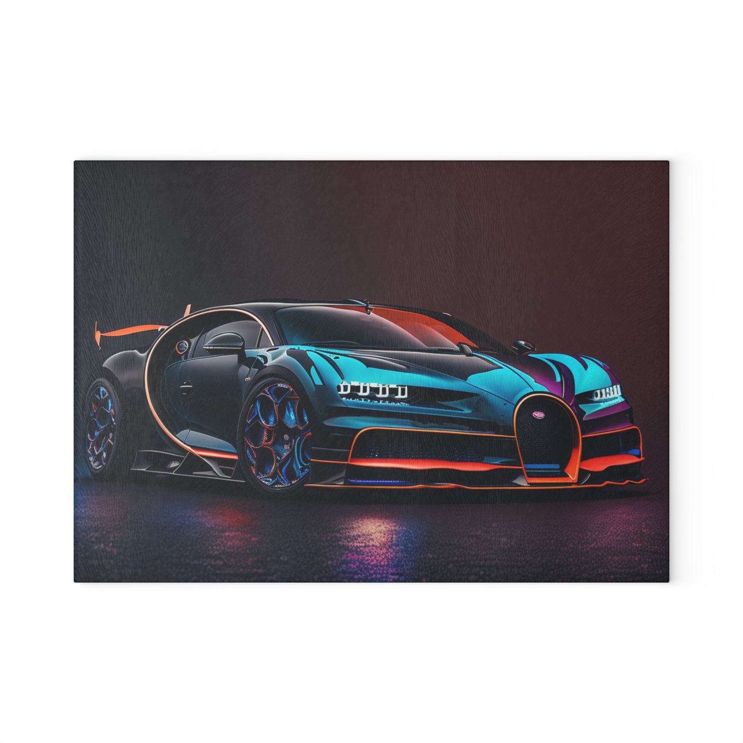 Glass Cutting Board Bugatti Chiron Super 1