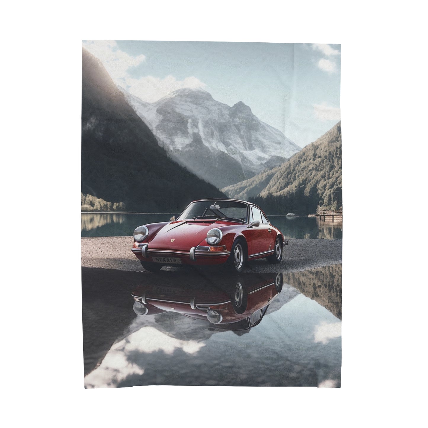 Velveteen Plush Blanket Porsche Lake 4