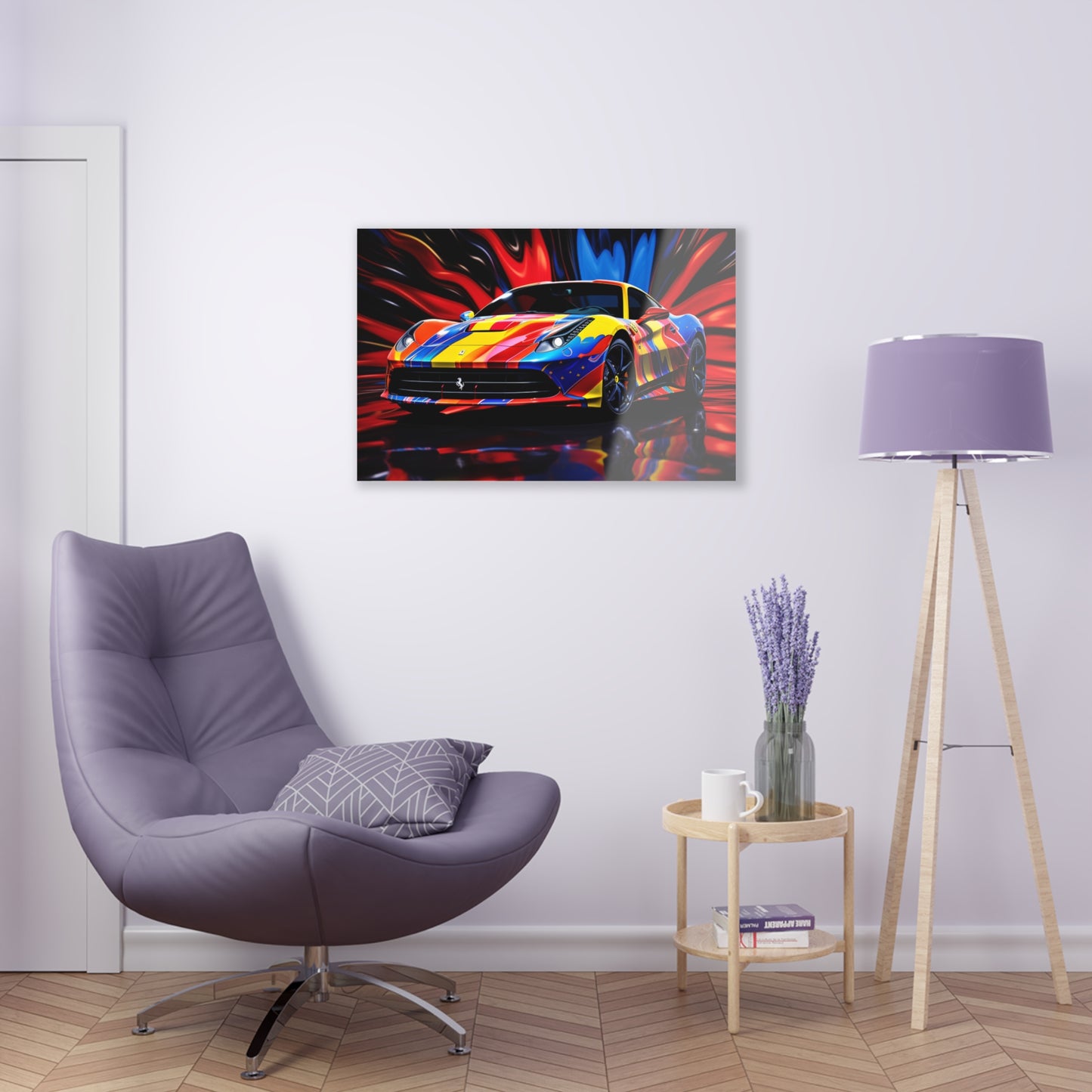 Acrylic Prints Hyper Colorfull Ferrari 1