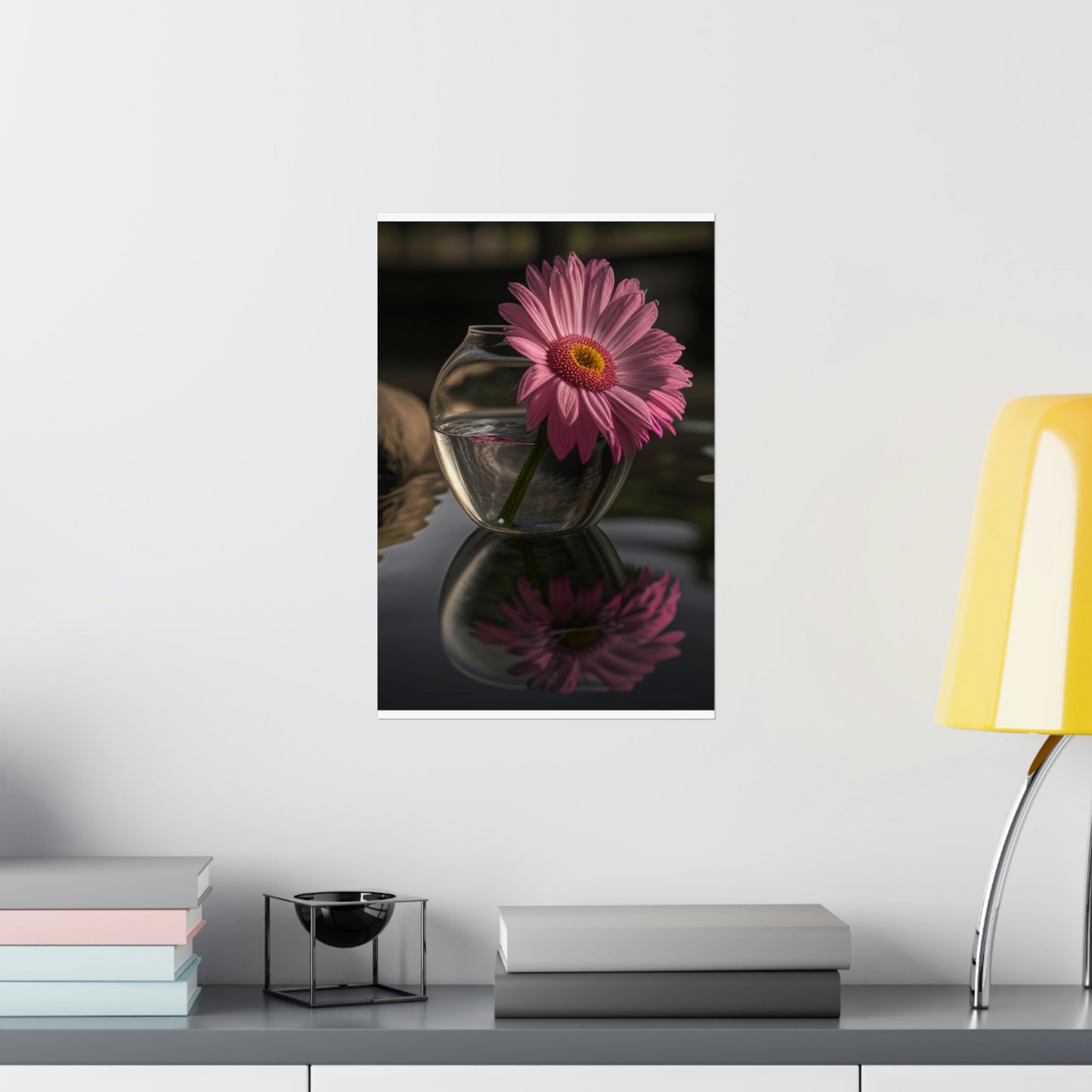 Premium Matte Vertical Posters Pink Daisy 2