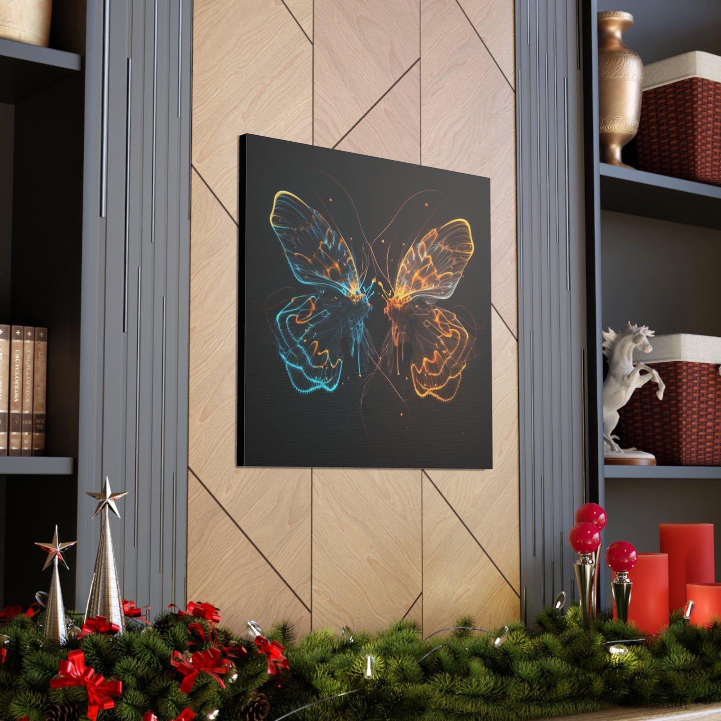 Canvas Gallery Wraps Neon Glo Butterfly 1