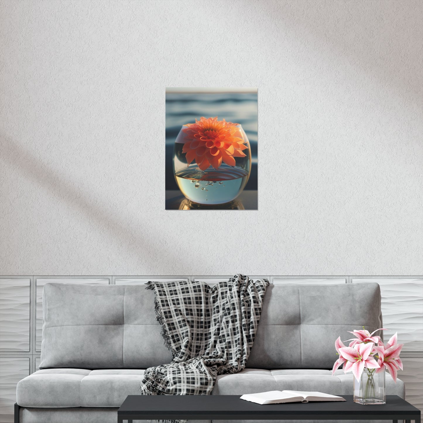 Premium Matte Vertical Posters Dahlia Orange 2