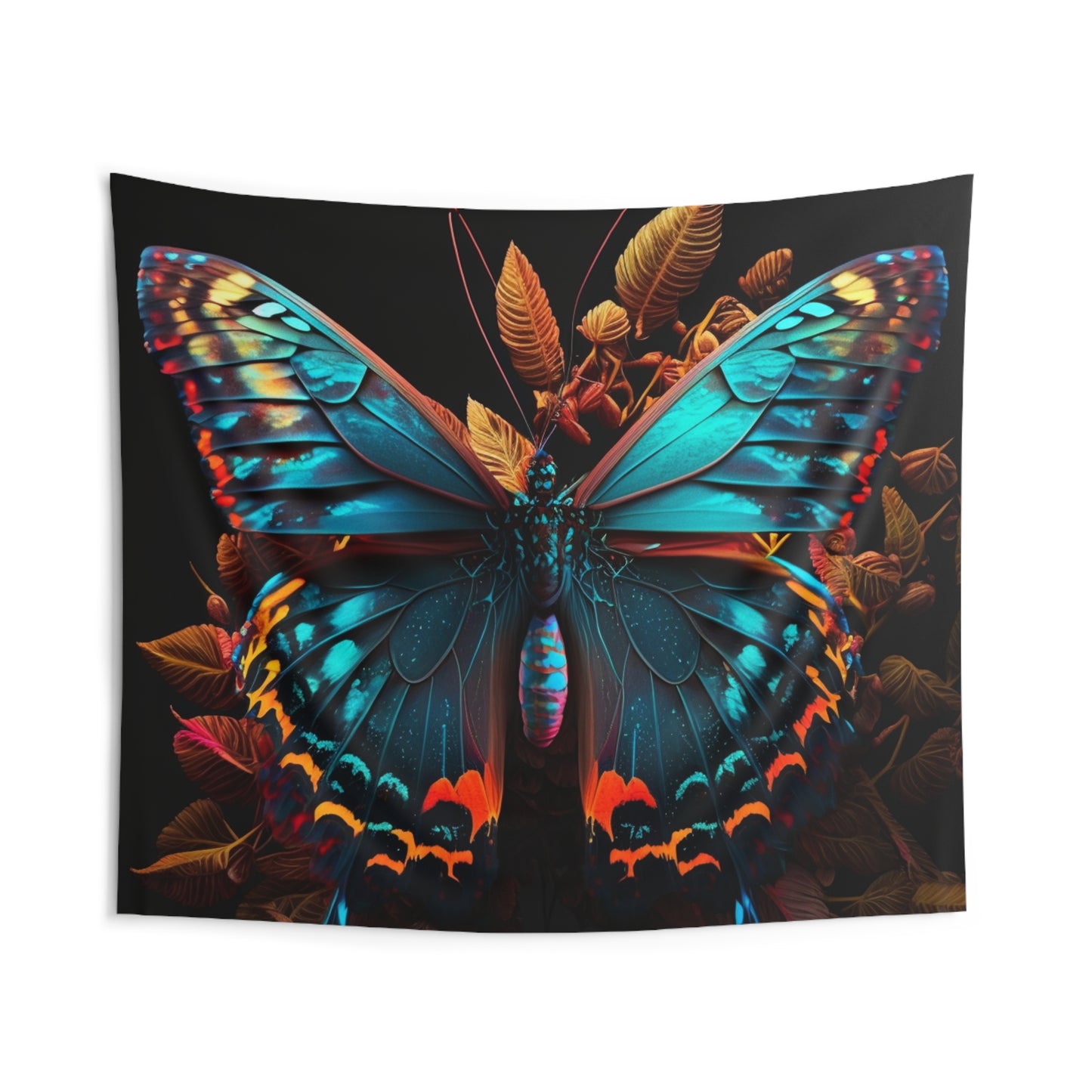Indoor Wall Tapestries Hue Neon Butterfly 1