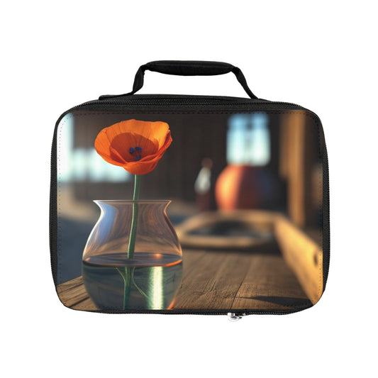 Lunch Bag Poppy in a Glass Vase 2